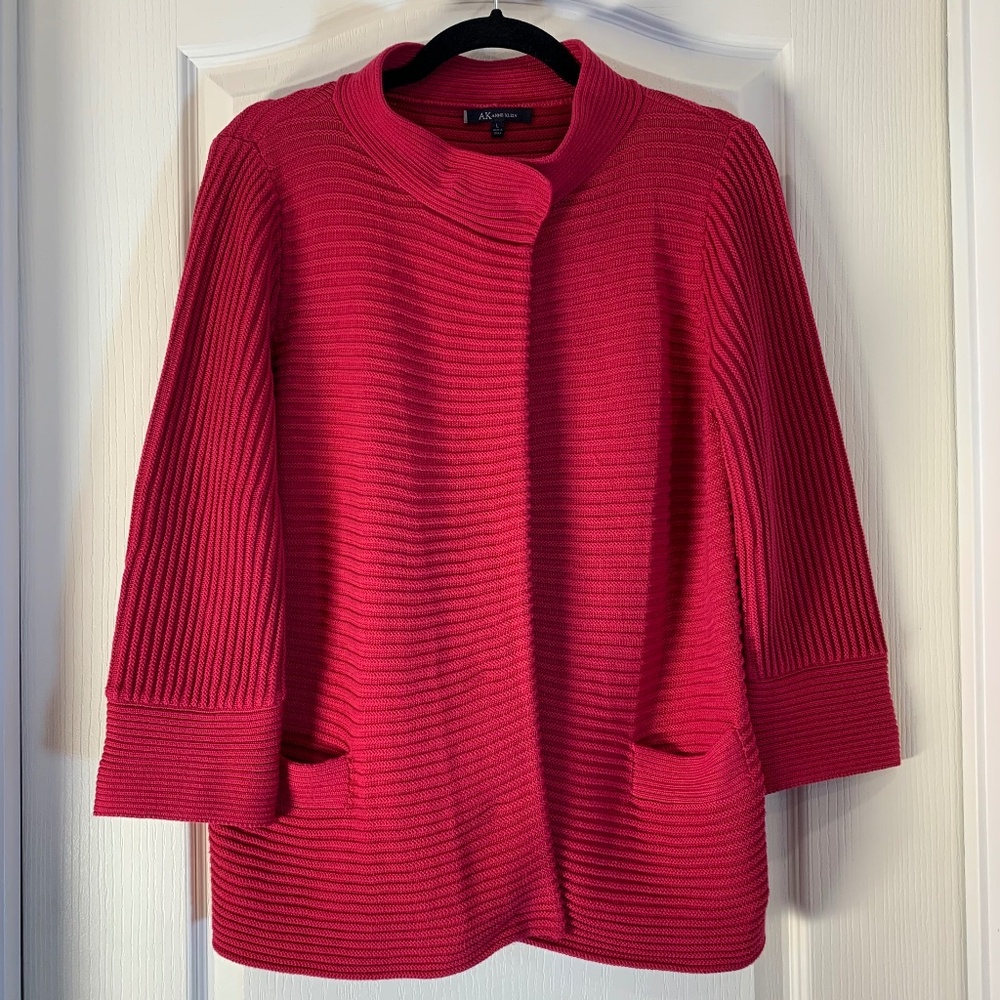 Anne Klein AK – Women’s Knit‎ Cardigan with Pockets